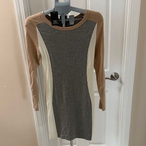 Tart Collections Tricolor Panel Long Sleeve Dress